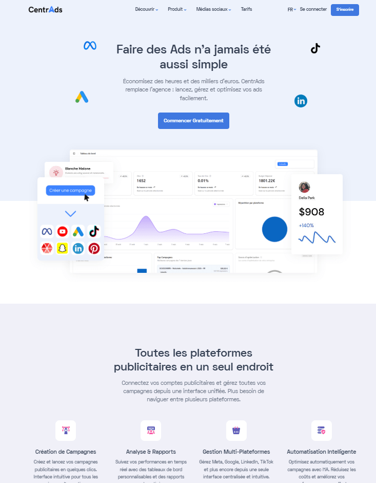 CentrAds Dashboard